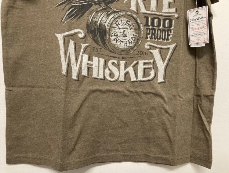 Flag & Anthem Mens T-Shirt Medium Light Brown Graphic Tee Adult Short Sleeve NWT gallery