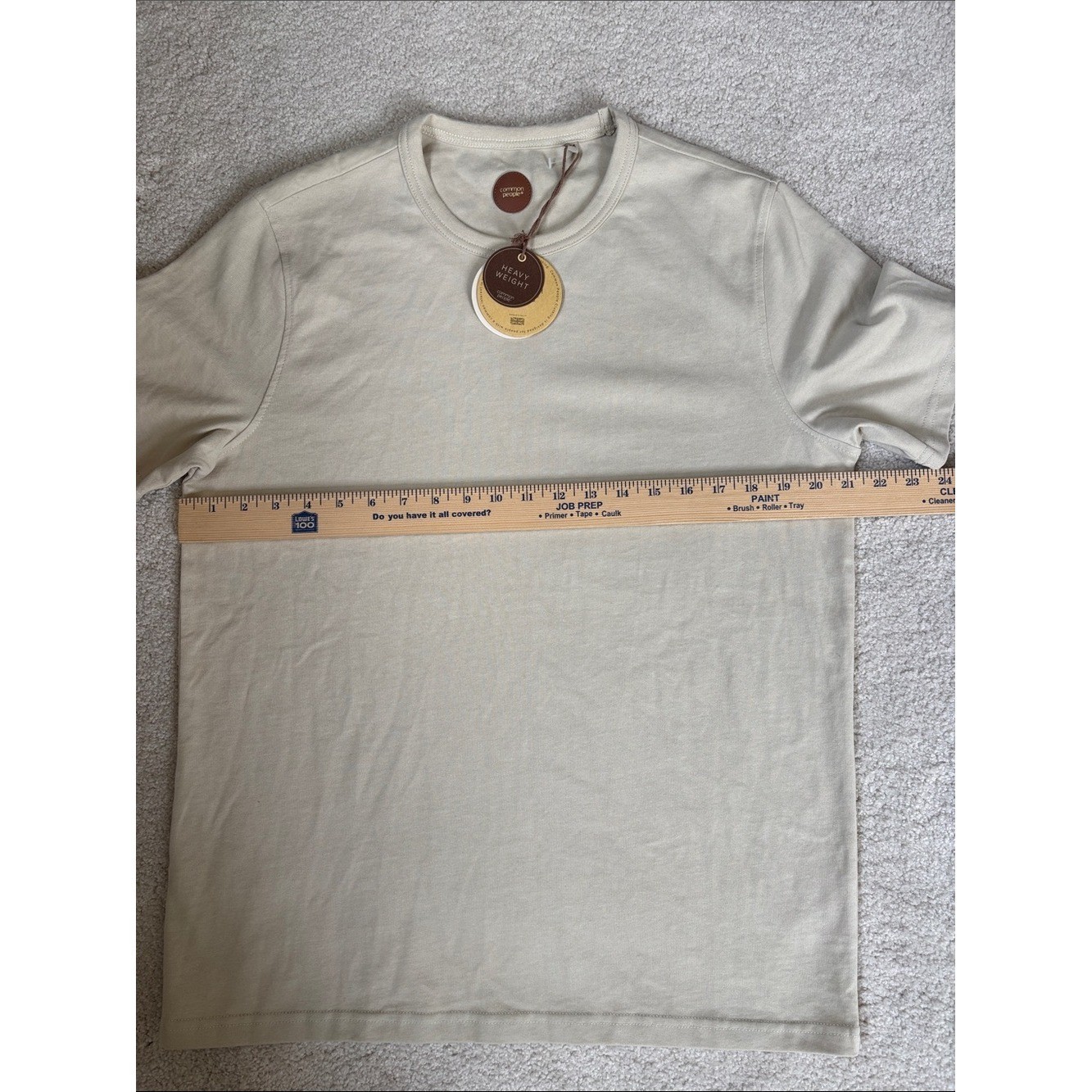 Common People Supersoft Heavyweight Relaxed Fit Cotton Tshirt Tan Mens Medium gallery