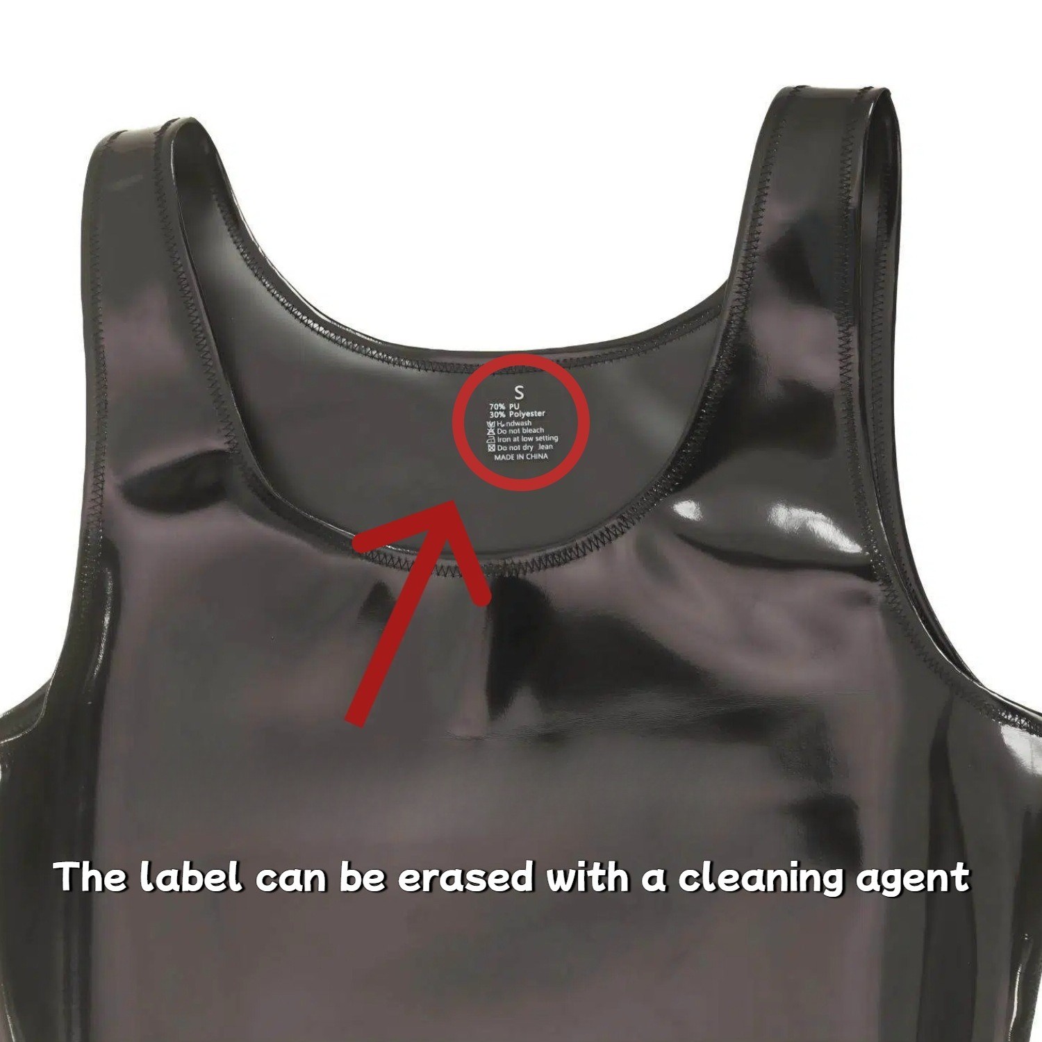 Cloth Latex Clothing Shiny Sleeveless Top Sexy Cosplay Catsuit Waterproof 0.6MM gallery