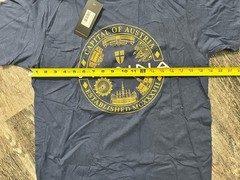 B&C Collection Men’s Small Navy Blue Vienna Graphic T-Shirt NWT Capital Austria