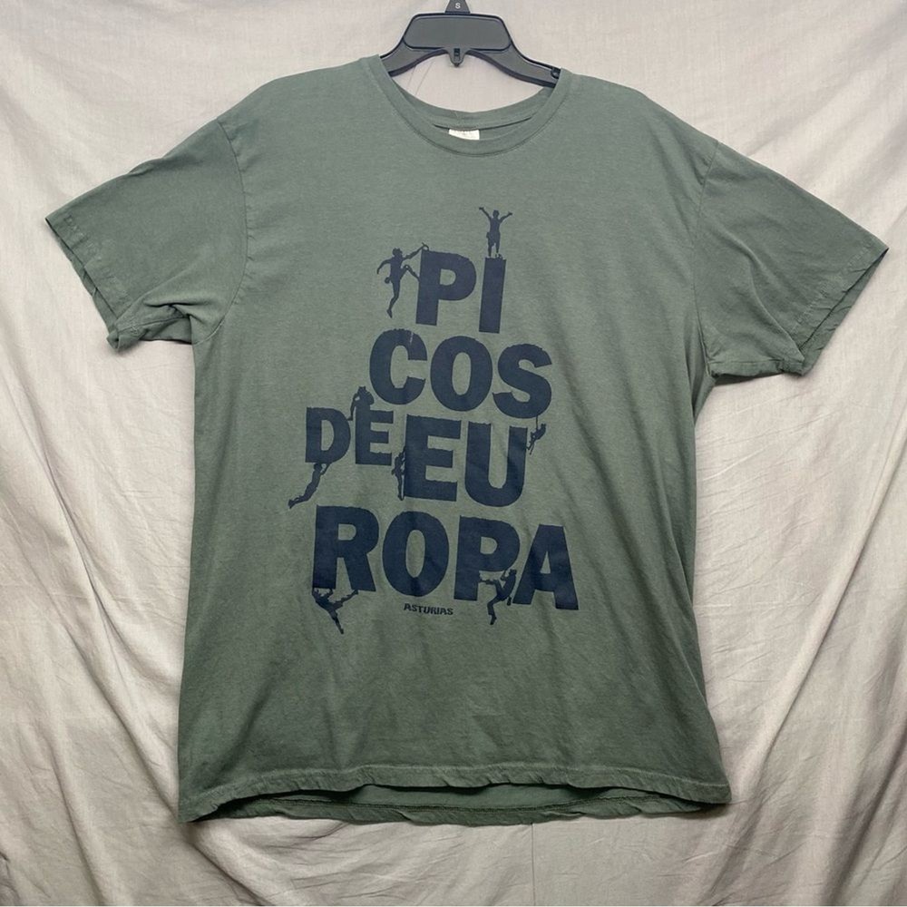 B&C Collection Rock Climbing Theme T-Shirt Green Size | XXL
