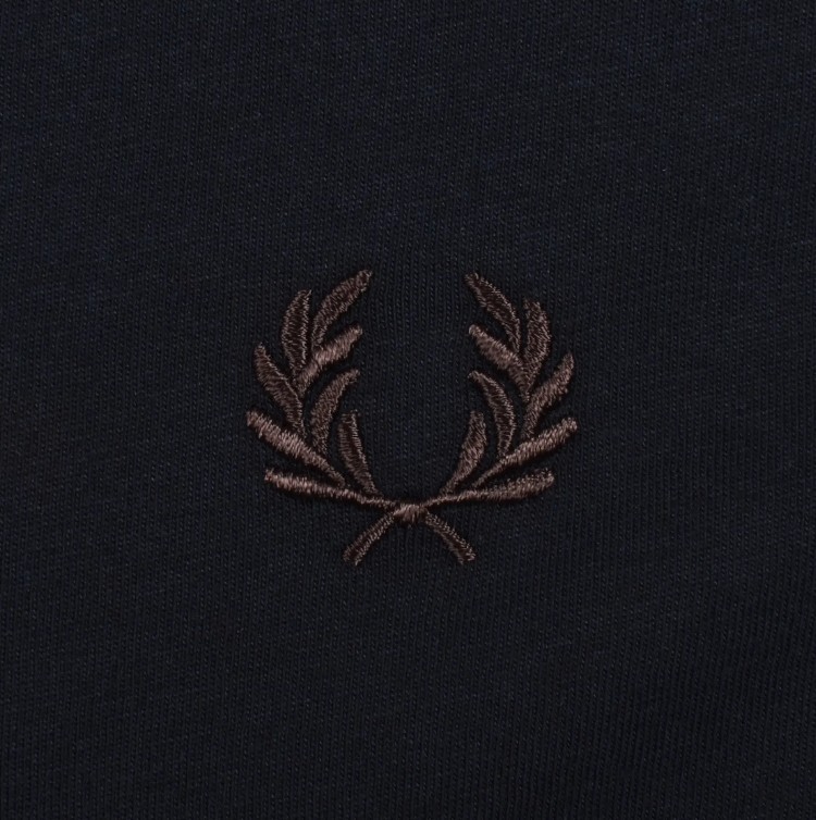 FRED PERRY TWIN TIPPED T-SHIRT NAVY/WARM OAT/BURNT TOBACCO 2XL RRP £50 BNWT gallery