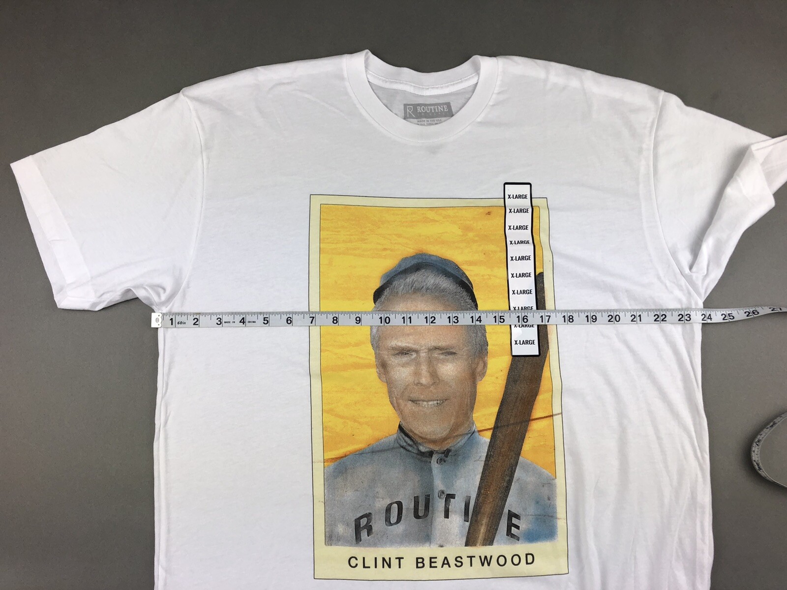 Clint Beastwood Routine Baseball Graphic T-shirt Mens Size XL NEW Made In USA gallery
