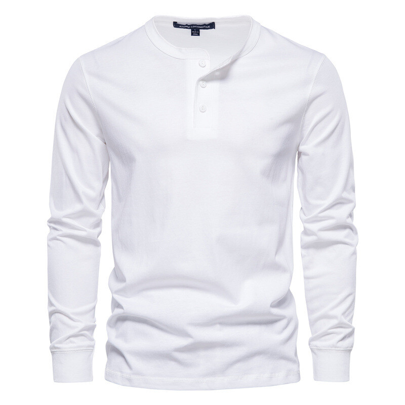 Zonbailon men’s long sleeve solid color crew neck bottomed shirt soft Winter