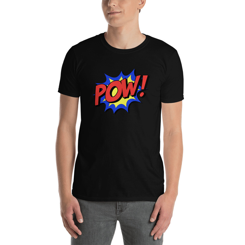 Pow T-shirt Comic Book Art Funny Geeky Pop Art Superhero Gift Tee gallery