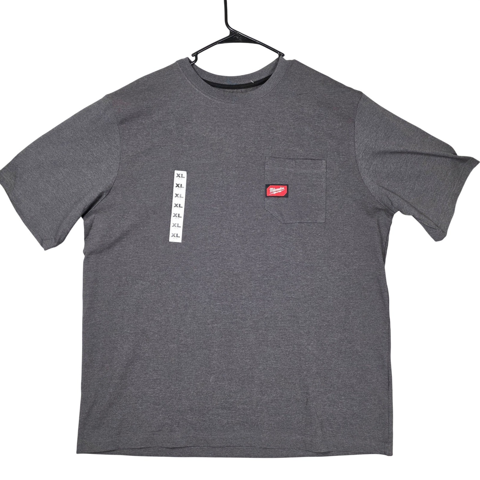 Milwaukee Pocket T-Shirt Mens XL Gray New Workwear Heavy Duty Short Sleeve gallery