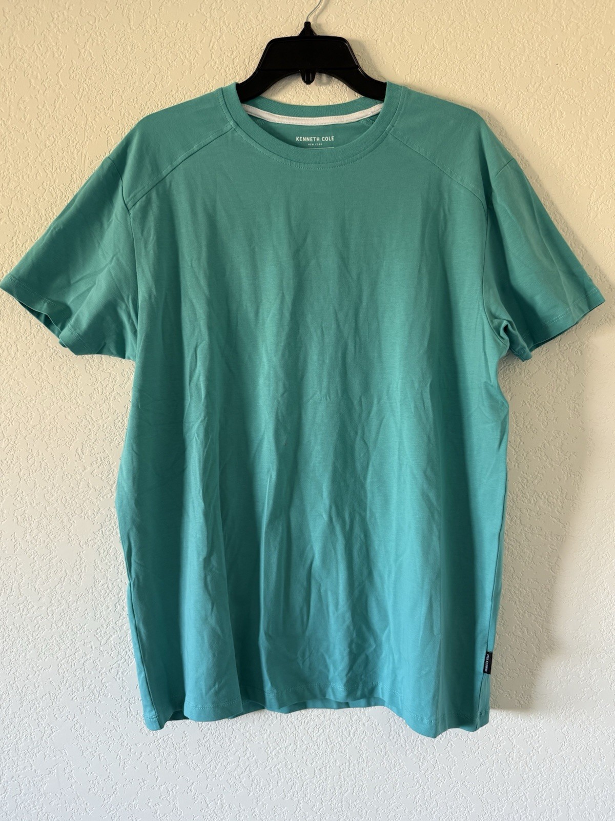 Kenneth Cole Men’s T Shirt Stretch Breathable Soft Cotton Deep Aqua Size Large