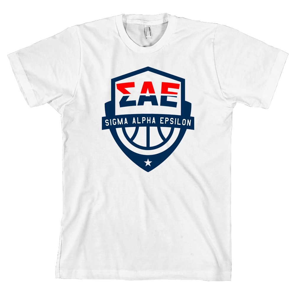 Sigma Alpha Epsilon USA Basketball Bella + Canvas T Shirt SAE Tee NEW