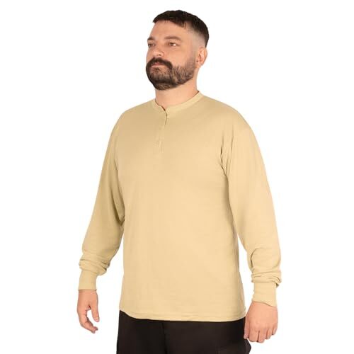 Rothco Desert Sand Long Sleeve Henley T-Shirt 21035 - XL gallery