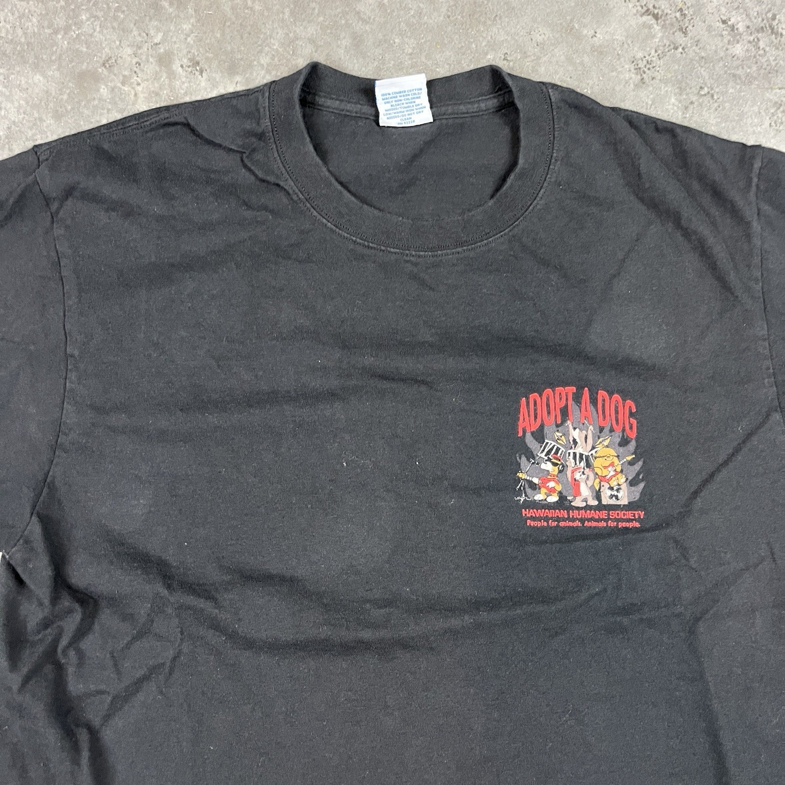Crazy Shirt Mens Medium Black Adpot A Dog Preowned gallery