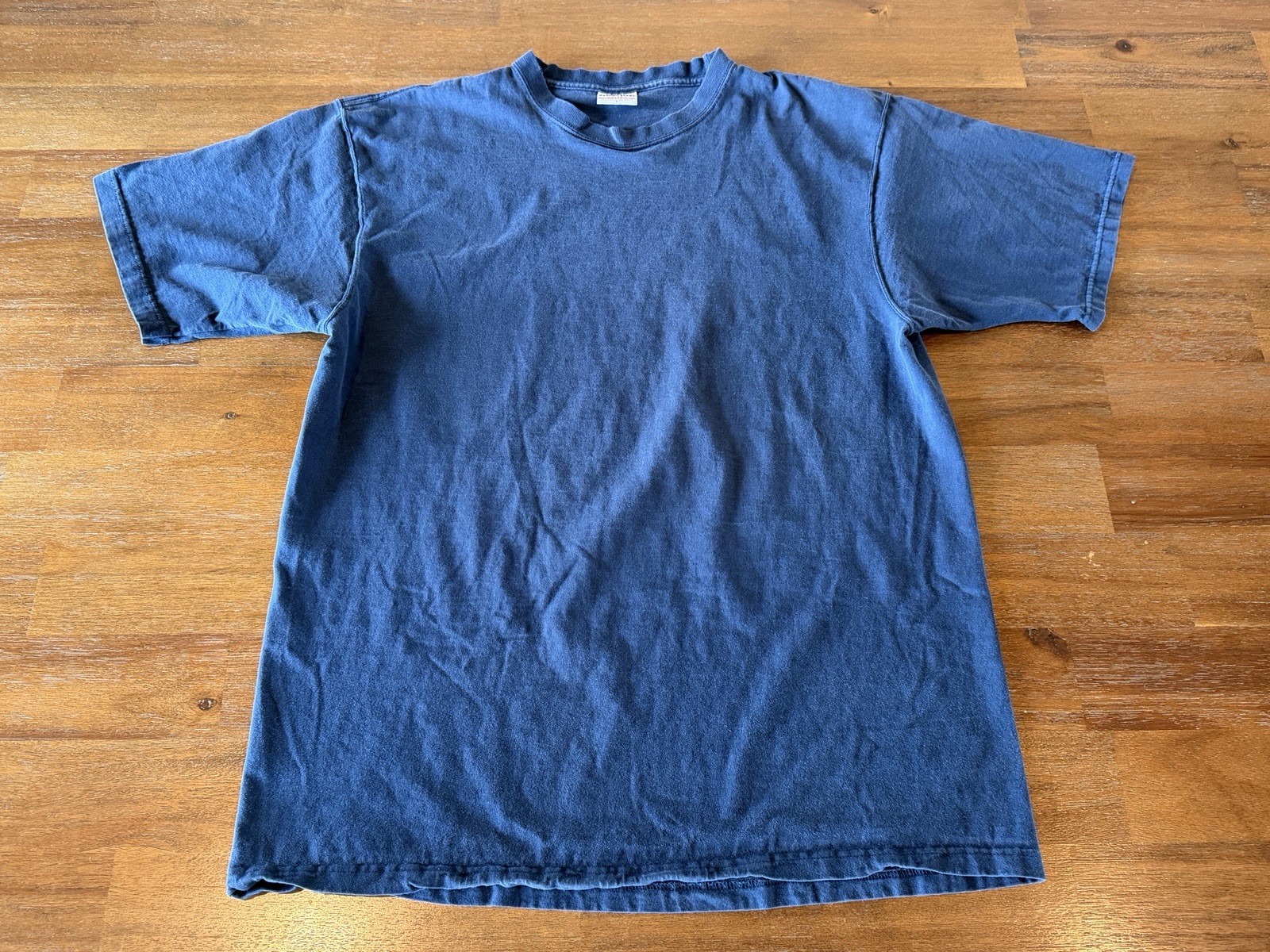 Pluma Blue Heavy Weight Cotton Pre Shrunk 100% Cotton Vintage S/S T Shirt Mens L