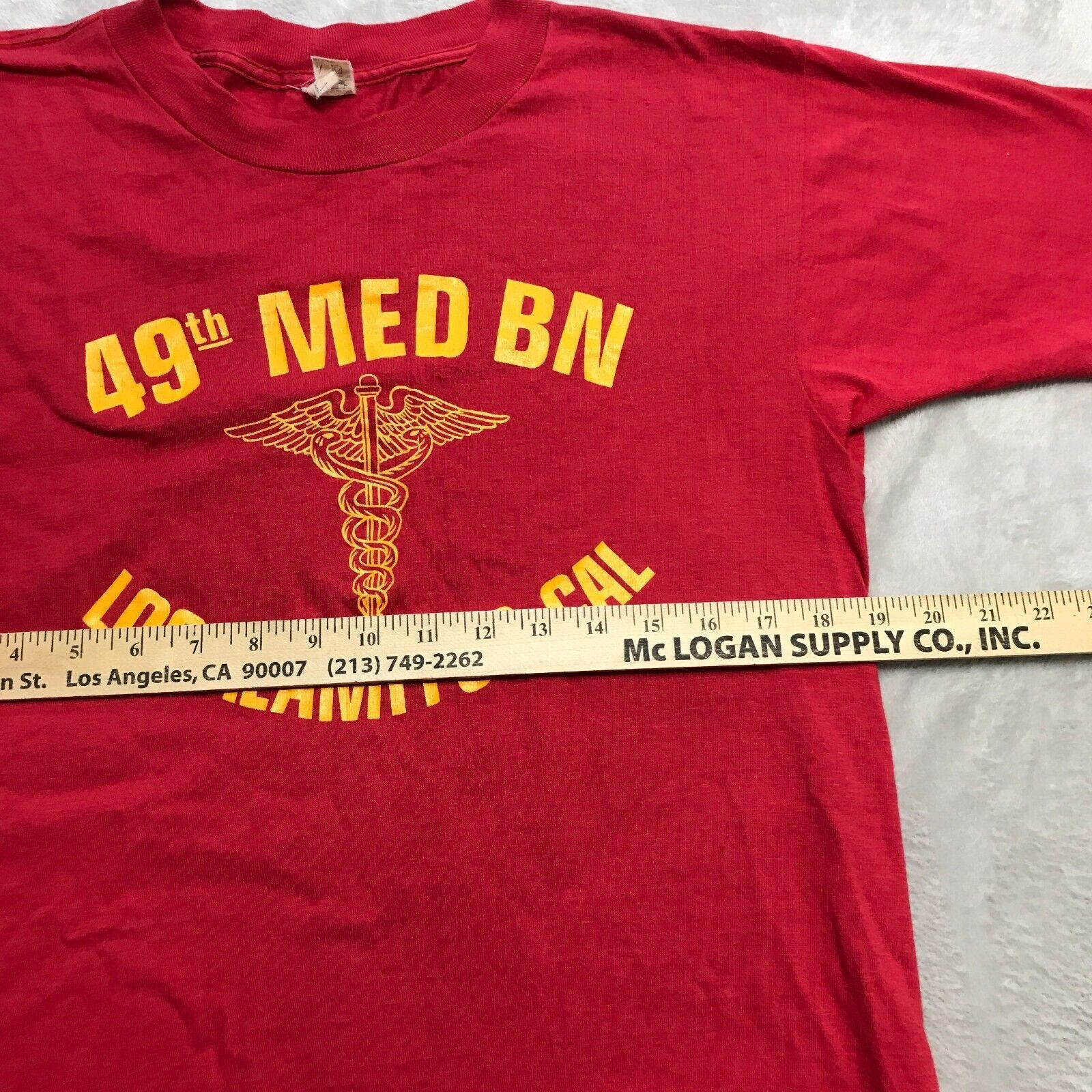 Vtg Artex Single Stitch T Shirt L 49th Medical Battalion ARMY 90s USA Made gallery