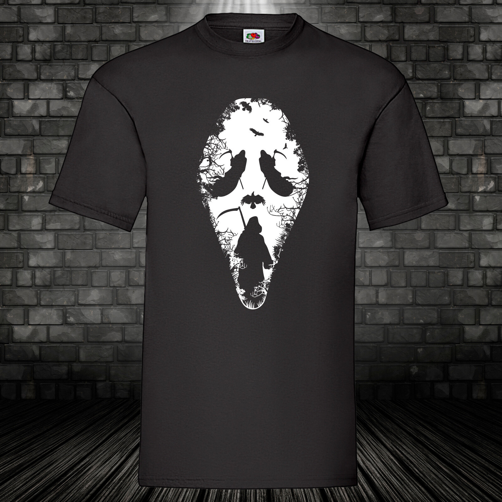 Scream Halloween T-Shirt Grim Reaper Nightmare Shirt Fun Fun Party Celebrations Men