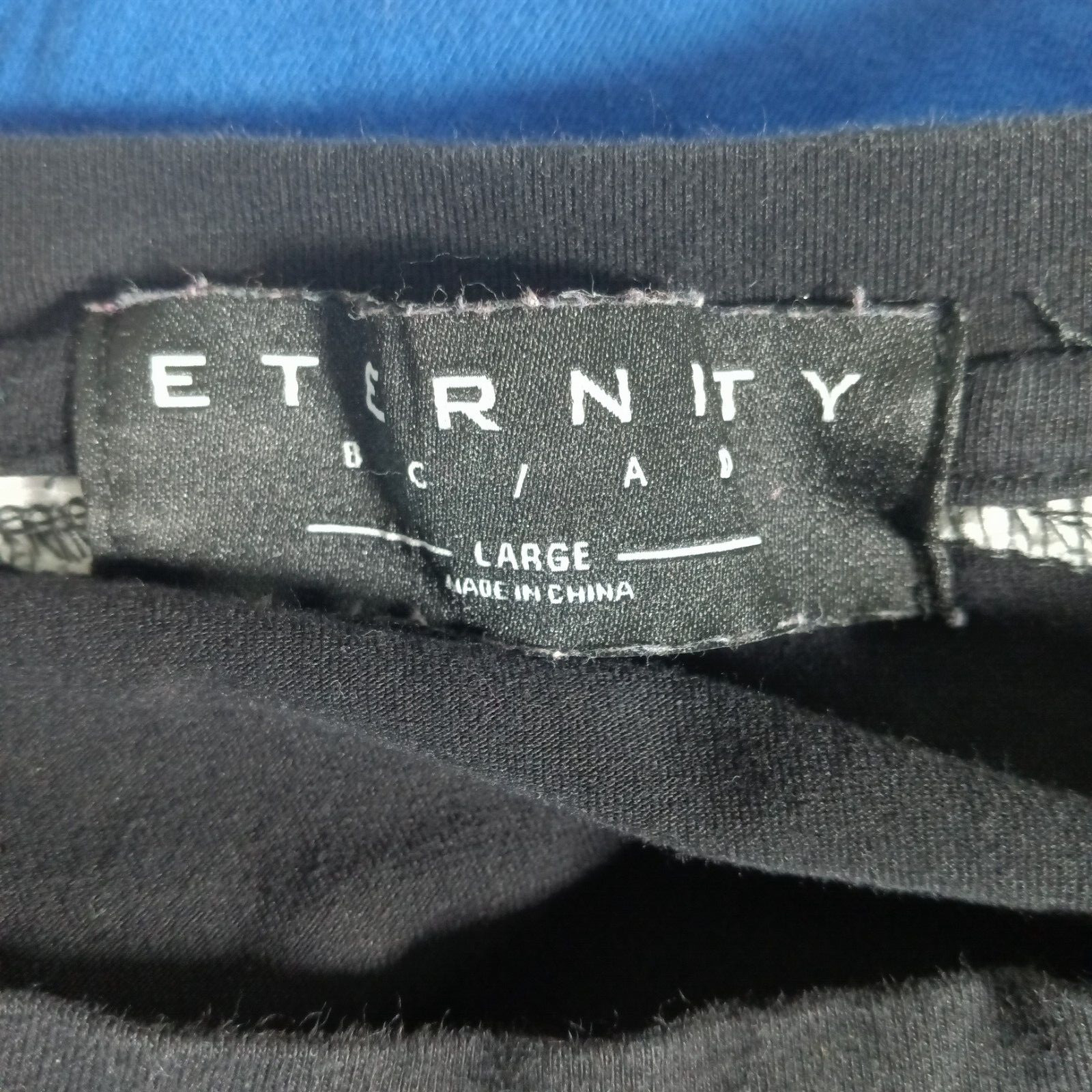 Eternity BC AD Shirt Mens L Black Red White Color Block Japan Katakana Motor 1 gallery