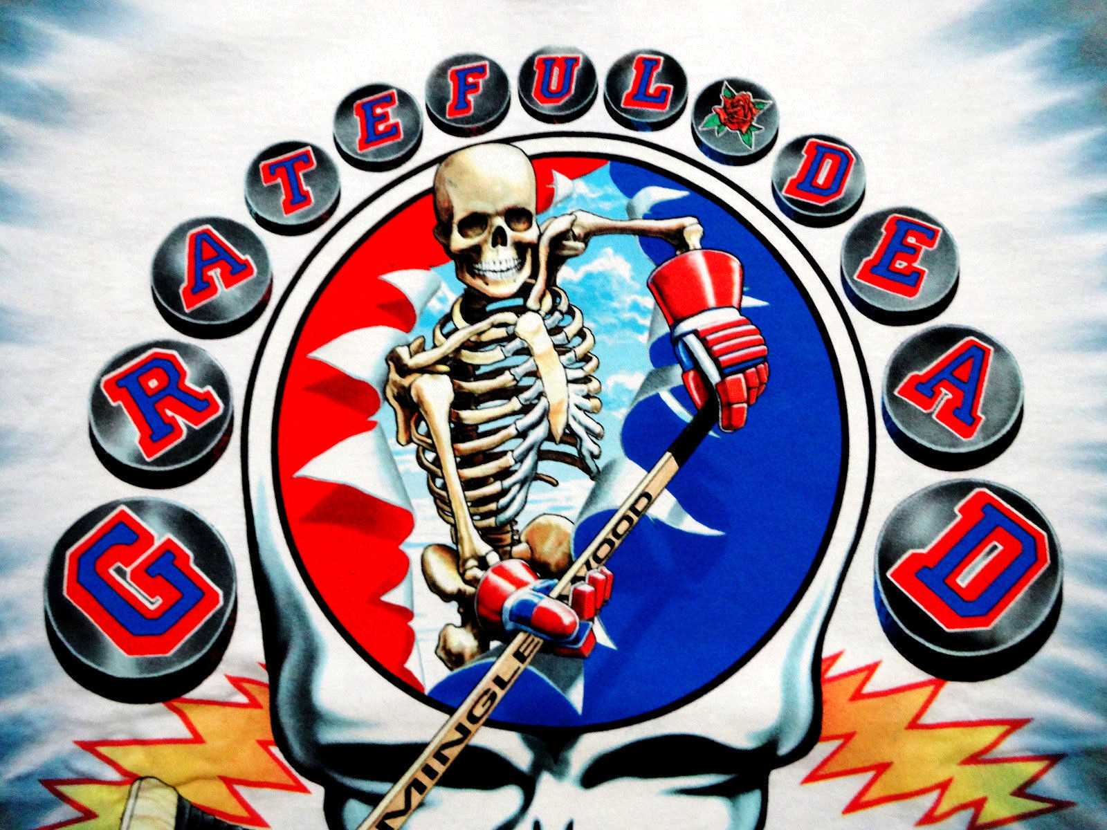 Grateful Dead Shirt T Shirt Vintage 1994 Hockey NHL '94 Puck Stick GD GDM XL New gallery