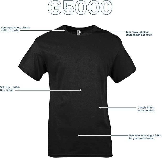 Gildan (3-pack) Solid Ultra/Heavy Cotton Short Sleeve Blank T-Shirt S-3XL gallery
