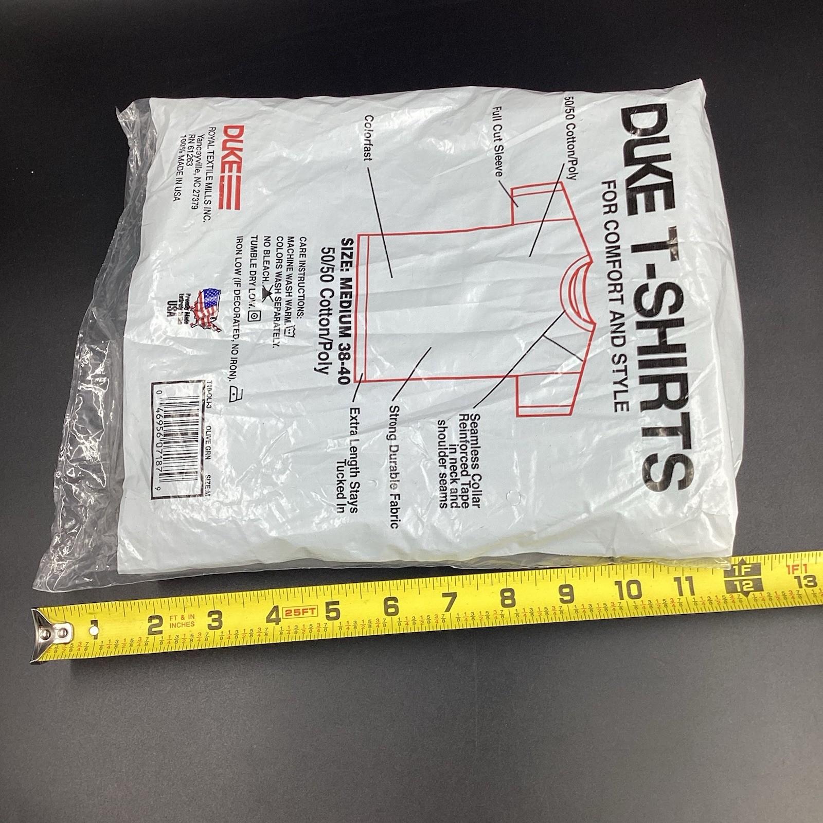 Duke Tactical T-Shirts 50/50 Cotton Poly - Olive 3 Pack Size Medium NEW! gallery