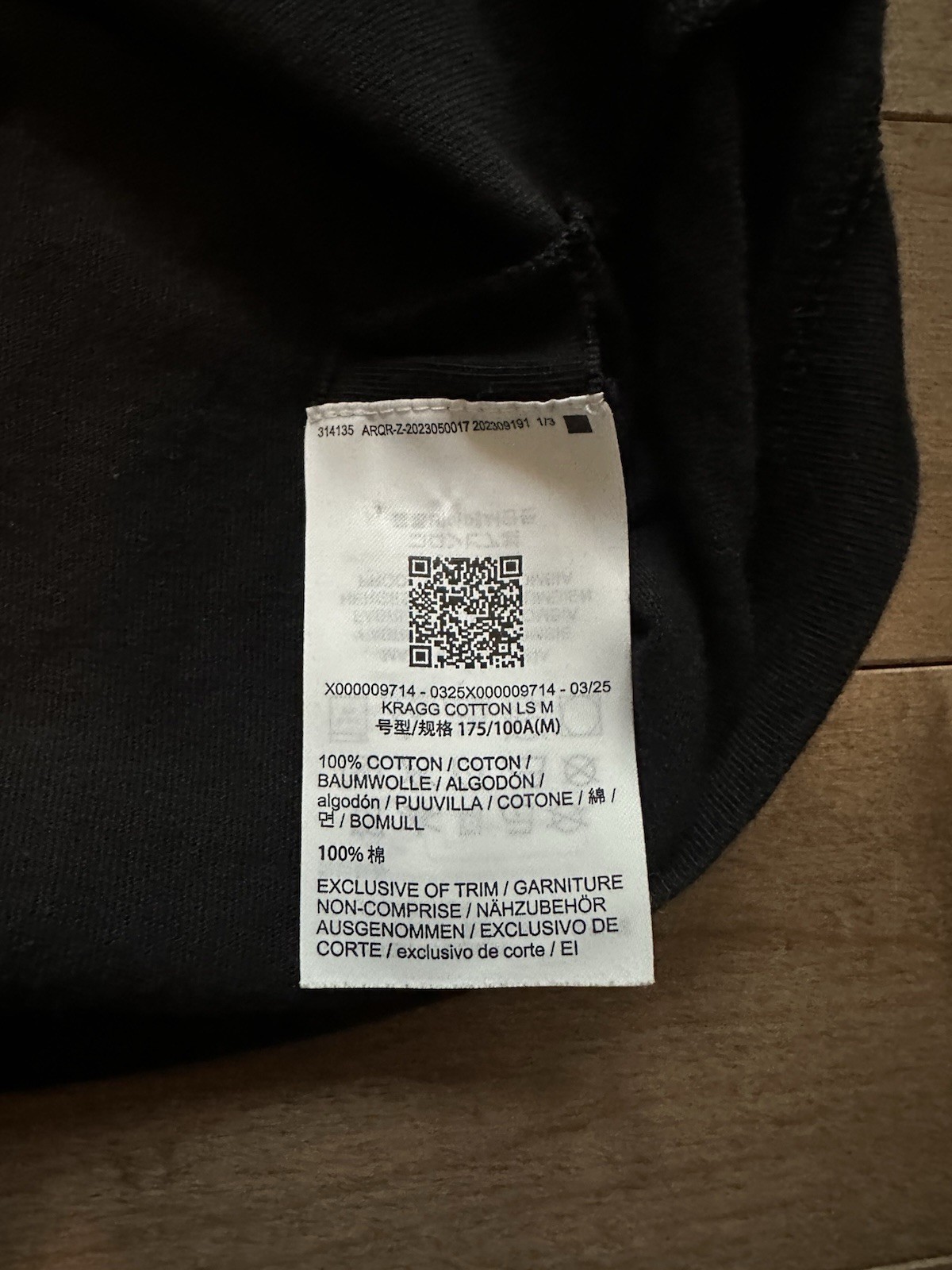 Arc'teryx Kragg Cotton Long Sleeve Shirt Black Mens Medium 24k gallery