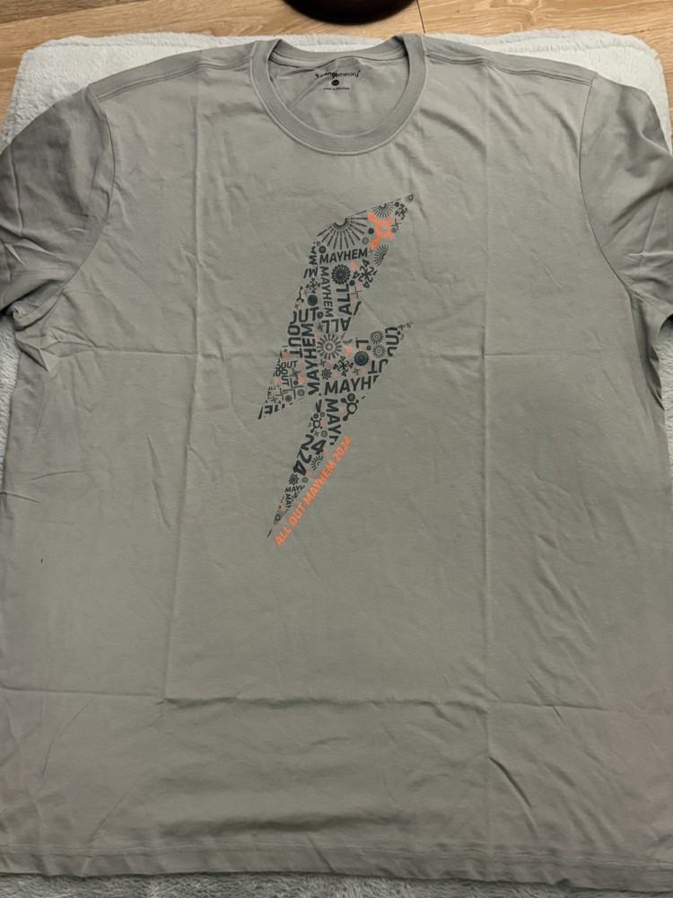 OTF 2024 Mayhem Graphic Crew Neck Short Sleeve T-Shirt Gray XXXL 1543865-06