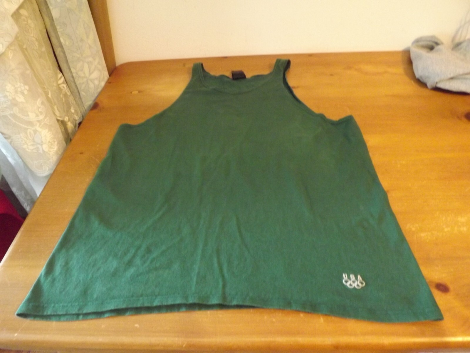 MENS RACERBACK TEE SHIRT size large U.S.A. OLYMPIC BRAND APPAREL choose color gallery
