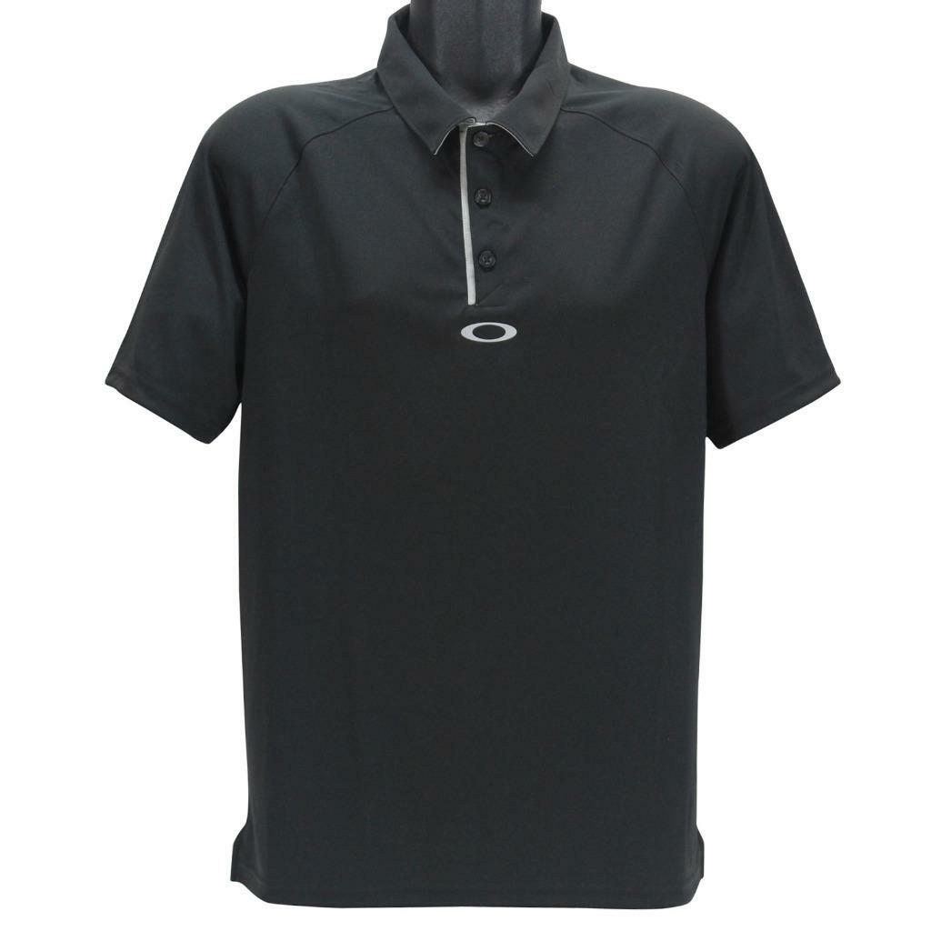 Oakley Elemental 2.0 Polo Mens S Small Plain Jet Black Golf Regular Fit Tee