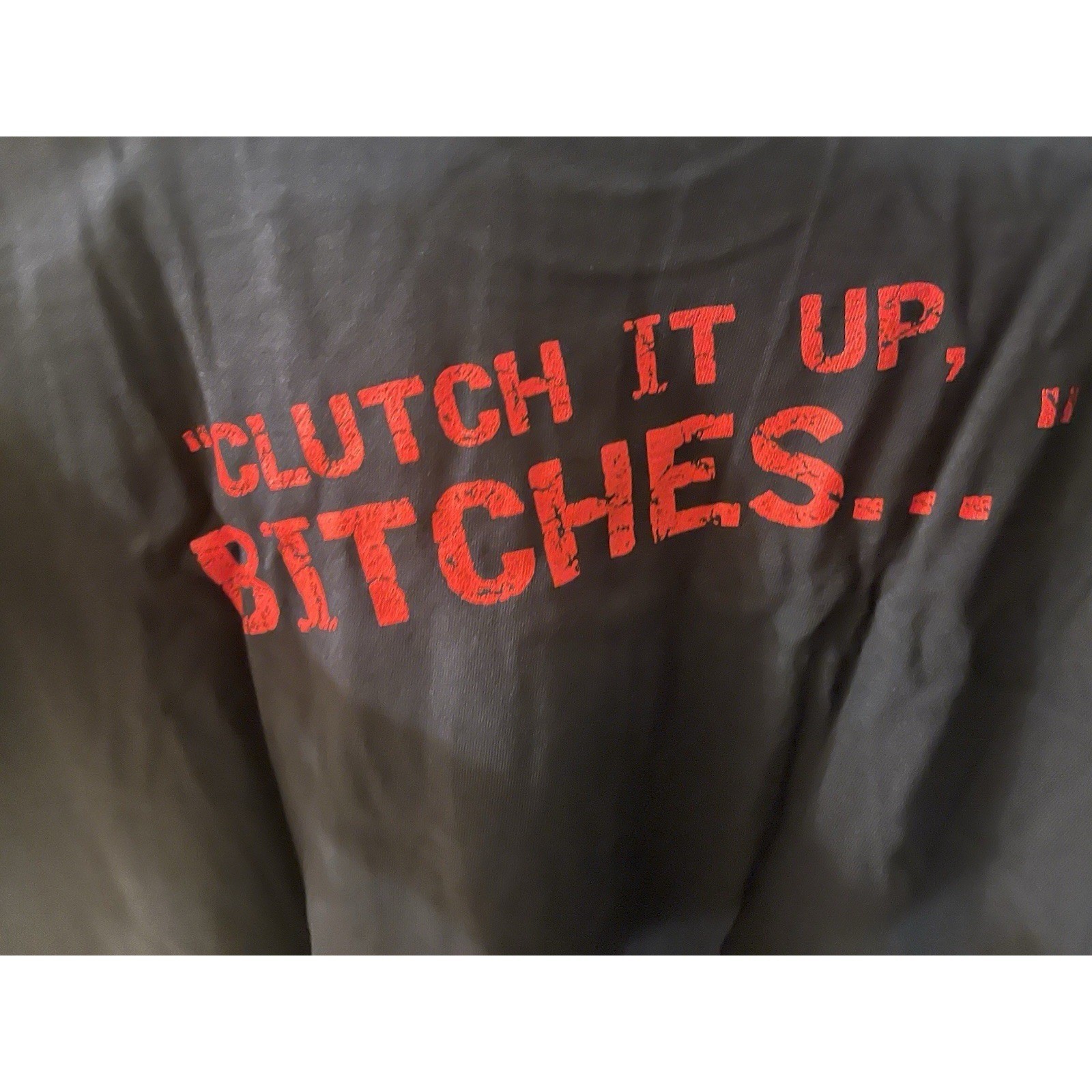 Motorcycle Graphic T Shirt Clutch It Up Biker Tee Black Top gallery