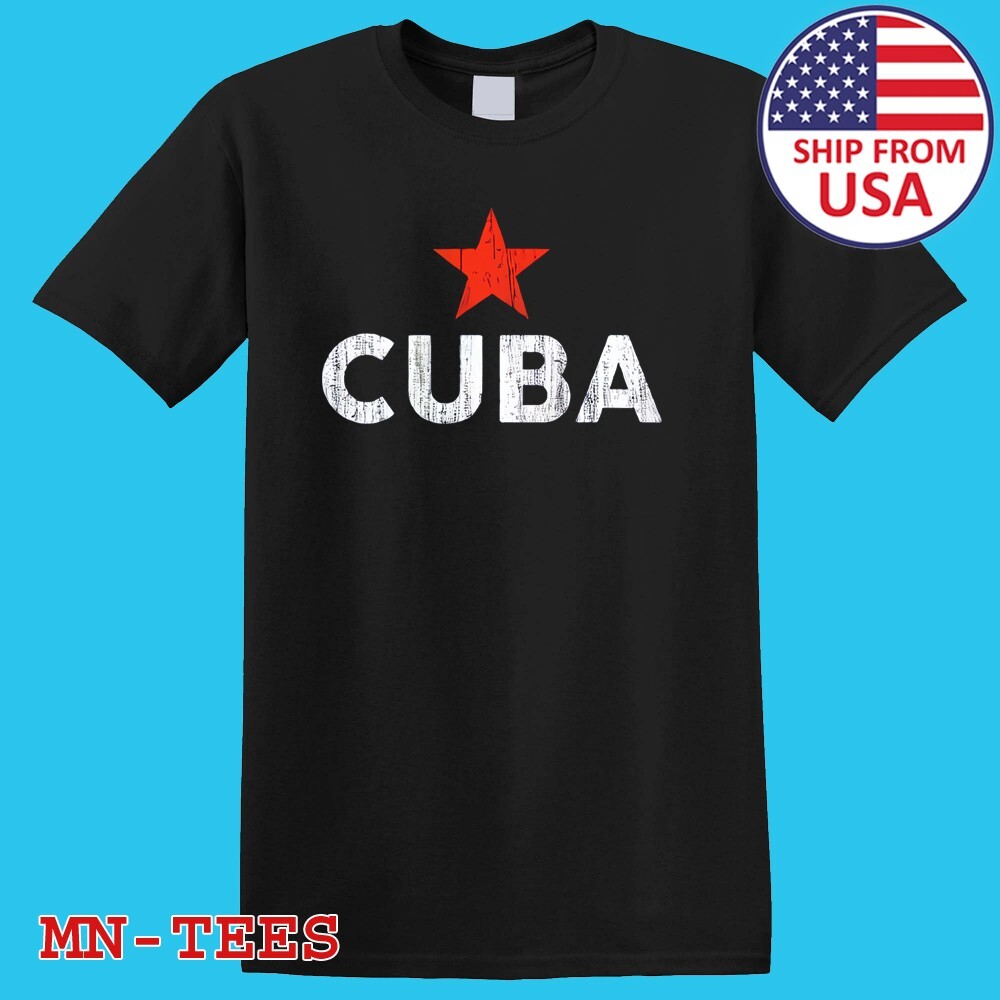 CUBA Red Star Che Guevara & Fidel Castro Black Size S-5XL