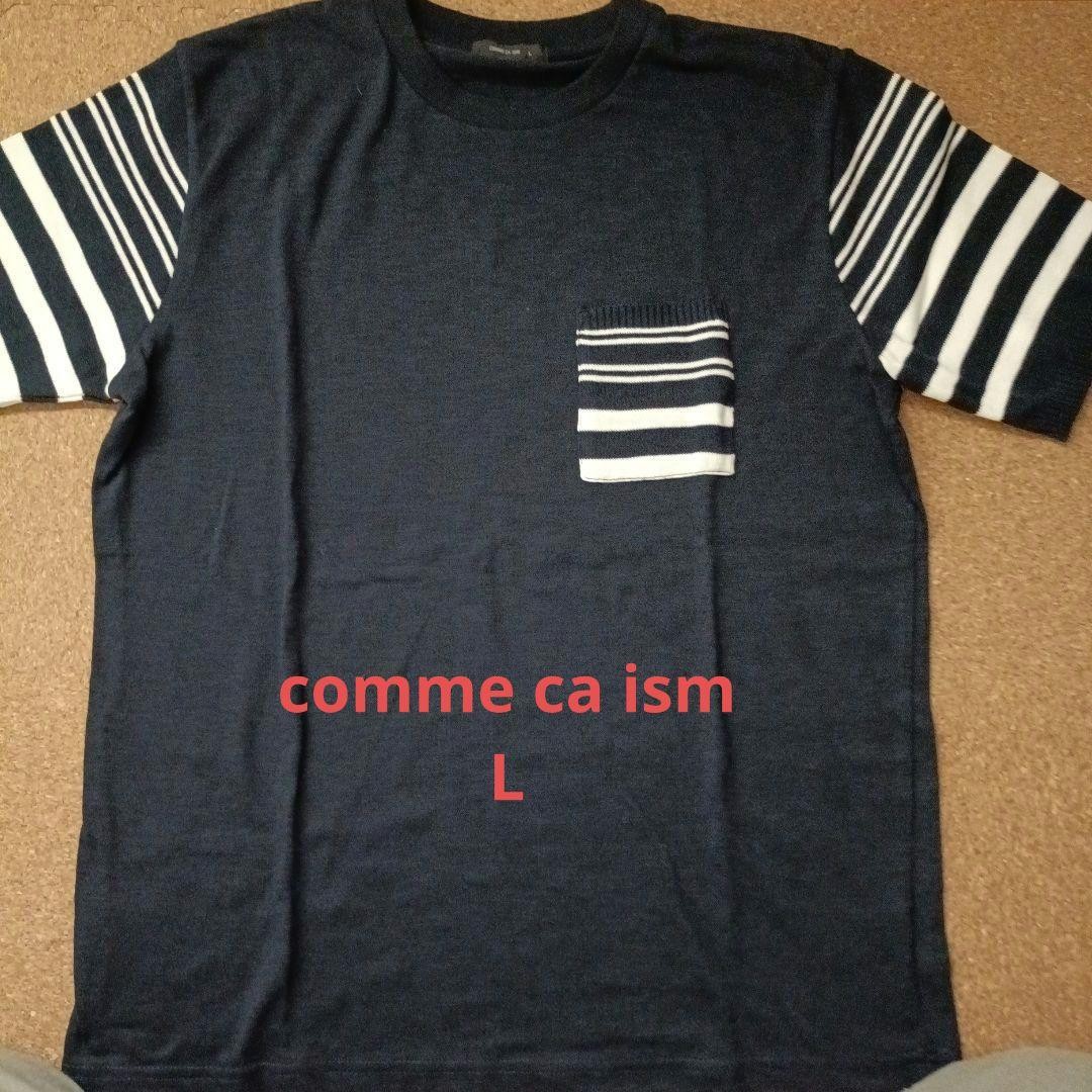 COMME CA ISM Navy L T-shirt Crew Neck, Polyster/Cotton, Unused gallery