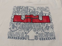 Nike LeBron James Logo Doodle Graphic T-Shirt Men’s XL White One Way In One Way