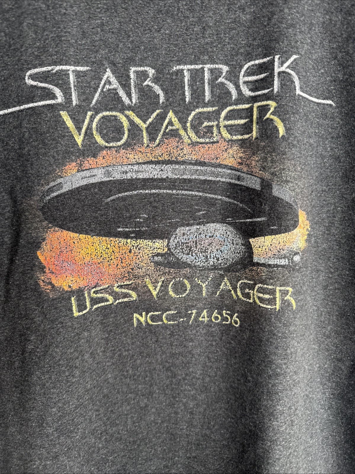 star trek voyager Graphic T-shirt Hanes XXL USS Voyager NCC-74656 gallery