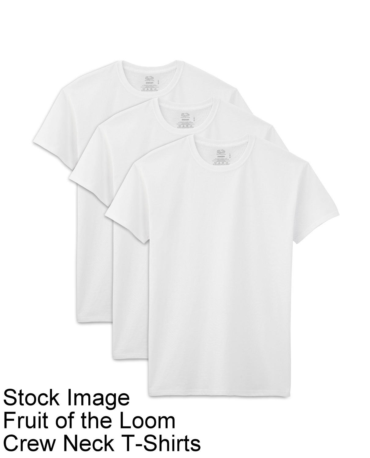 6 White 2XL 50-52 Inch Crew Neck T-Shirts Fruit Of The Loom 2EG 127-132 CM gallery
