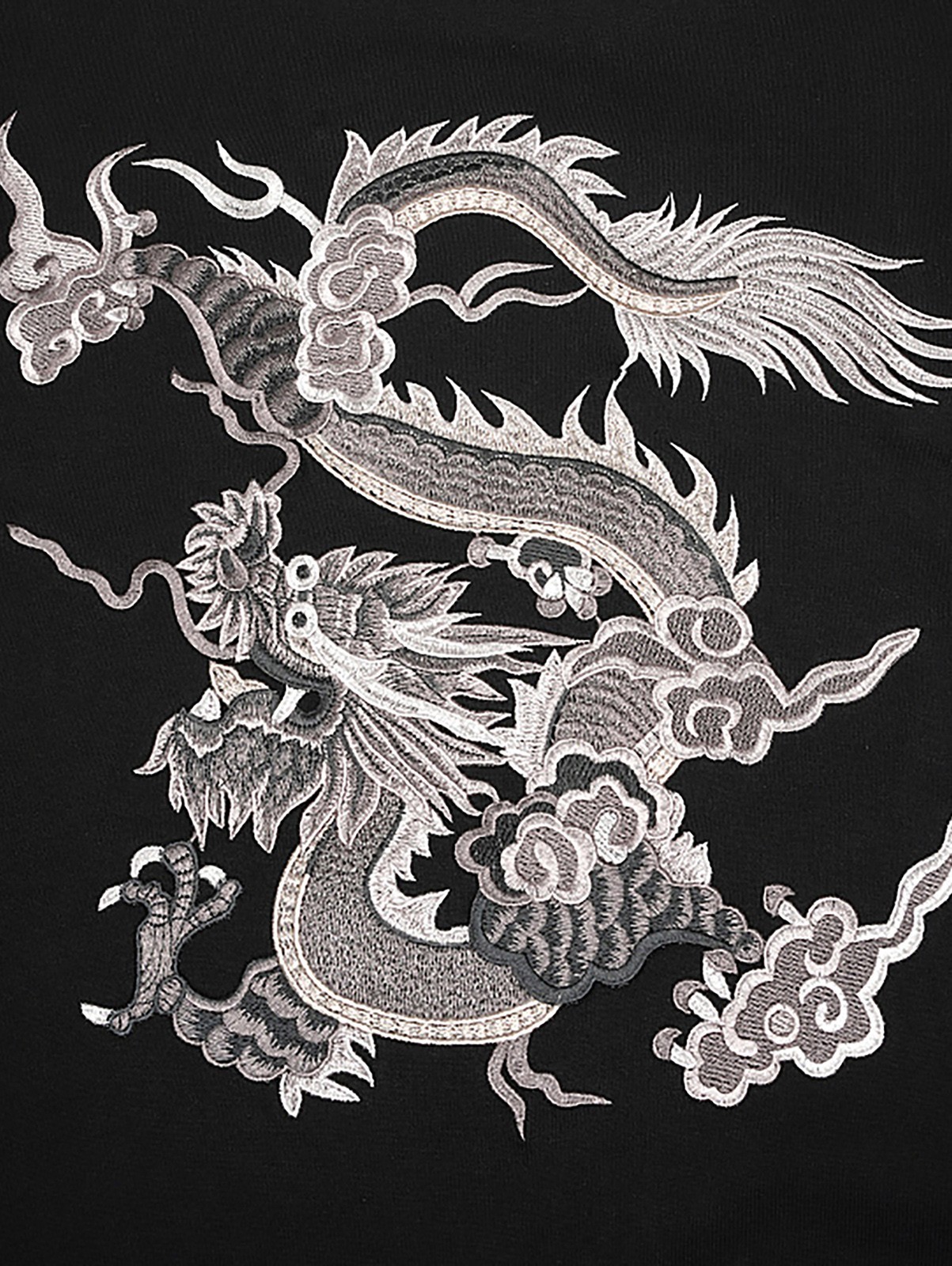 Niepce Men's Cloud Dragon Embroidery Tee Japanese Streetwear T-Shirt gallery