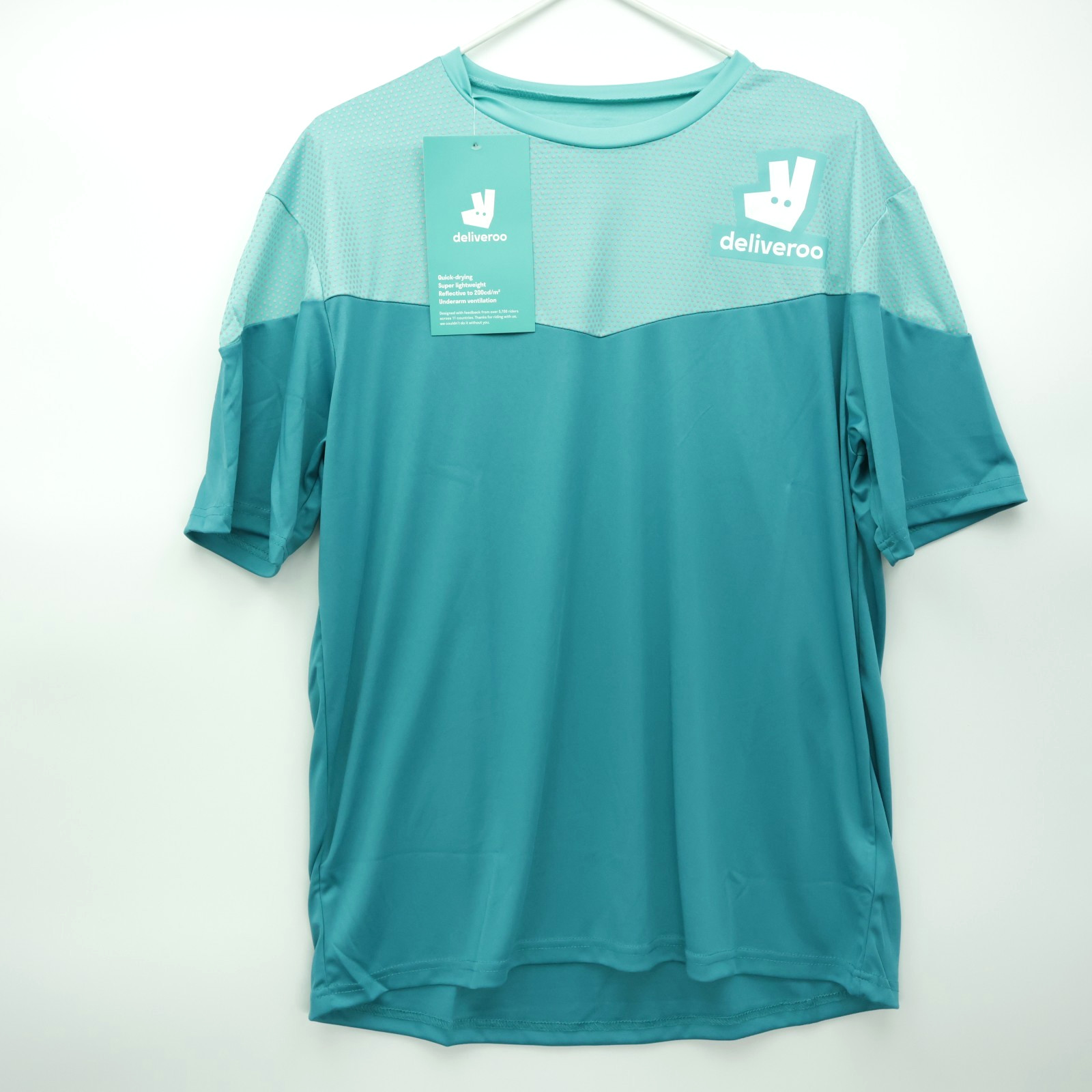 Deliveroo 3 Short Sleeve Base Layer Turquoise Size XL – Quick Drying Lightweight gallery