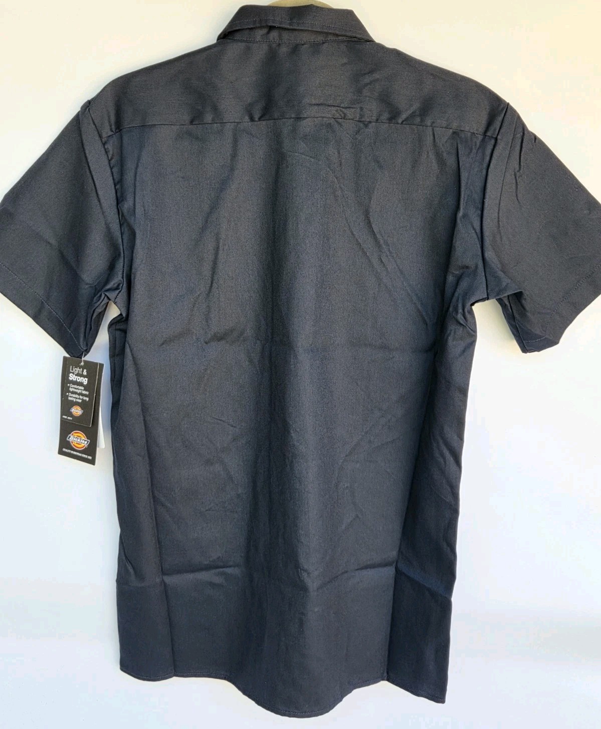 Dickies FLEX Relaxed Fit Button Short Sleeve Work Shirt Men's Small Dark Navy gallery