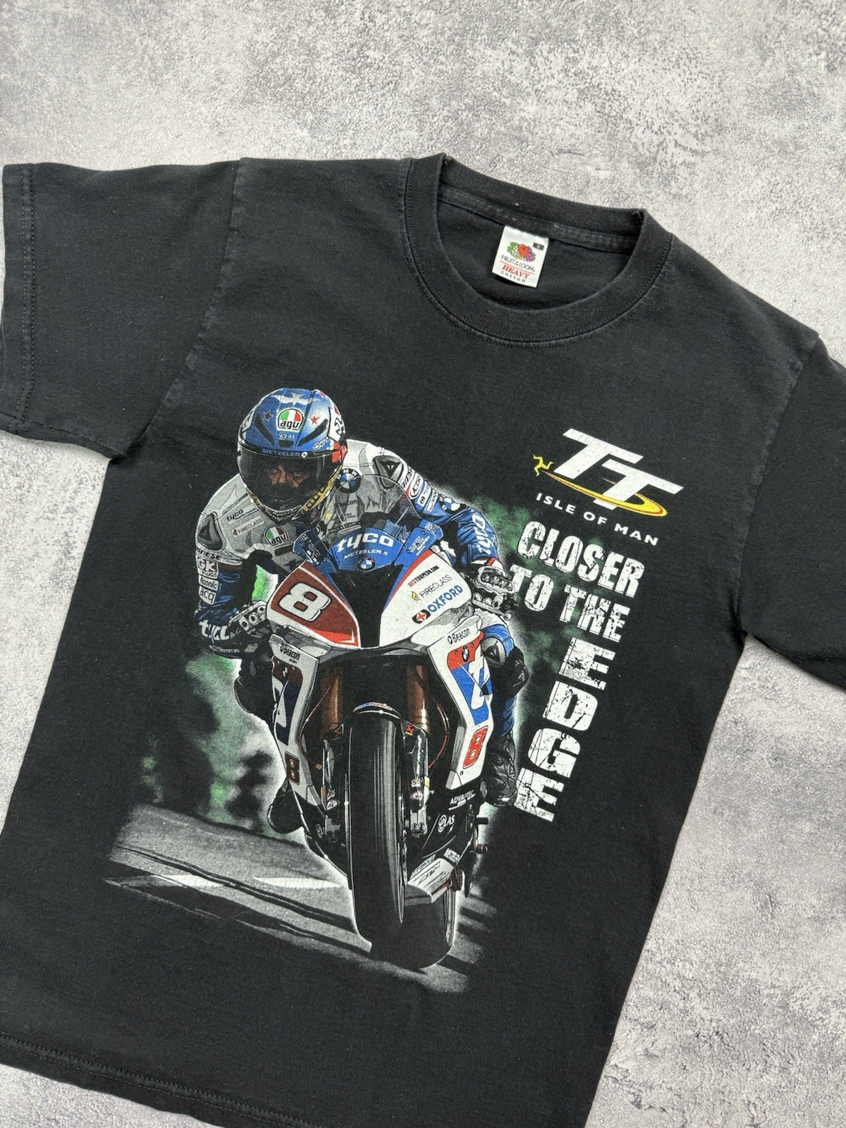 Vintage Isle Of Man TT Races Motorbike Racing Road Black T-Shirt Tee 90s gallery