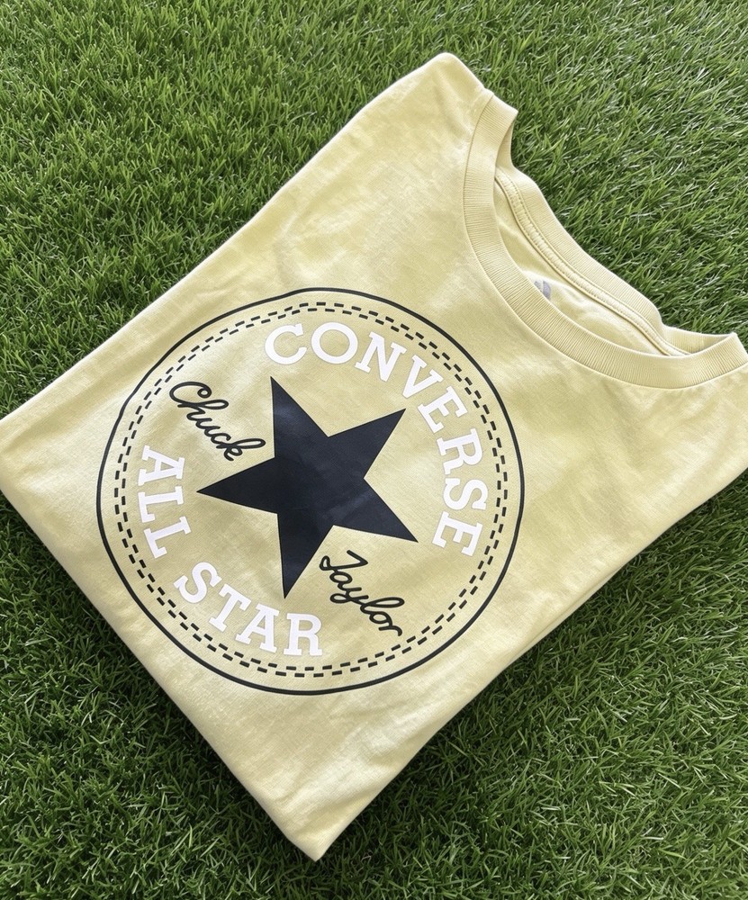 Converse T-shirt L Men’s Logo Front Oversized Loose Fit Y2K
