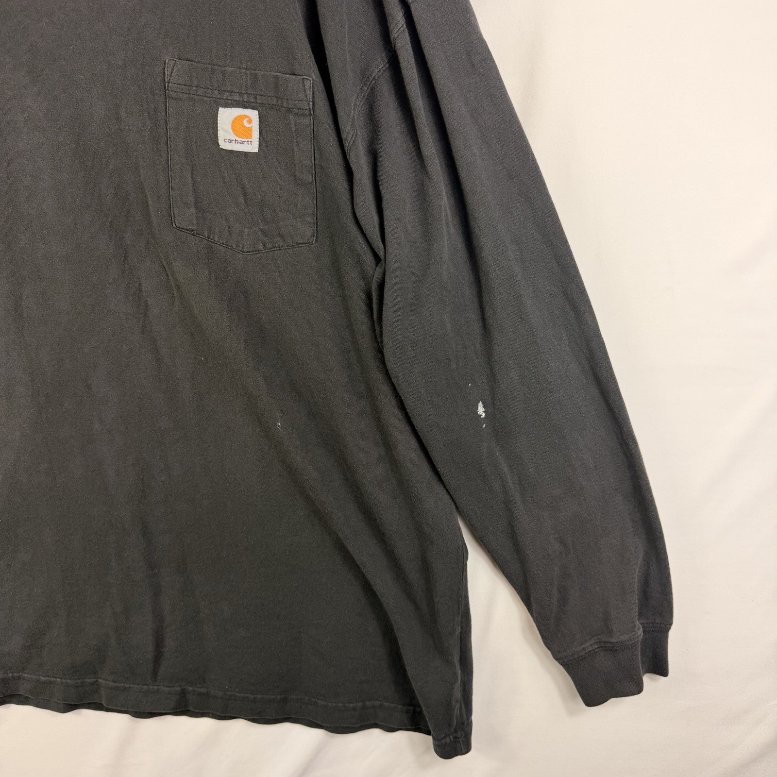 Carhartt Shirt Men’s XL Gray Original Fit 100% Cotton Long Sleeve Pocket K126 gallery