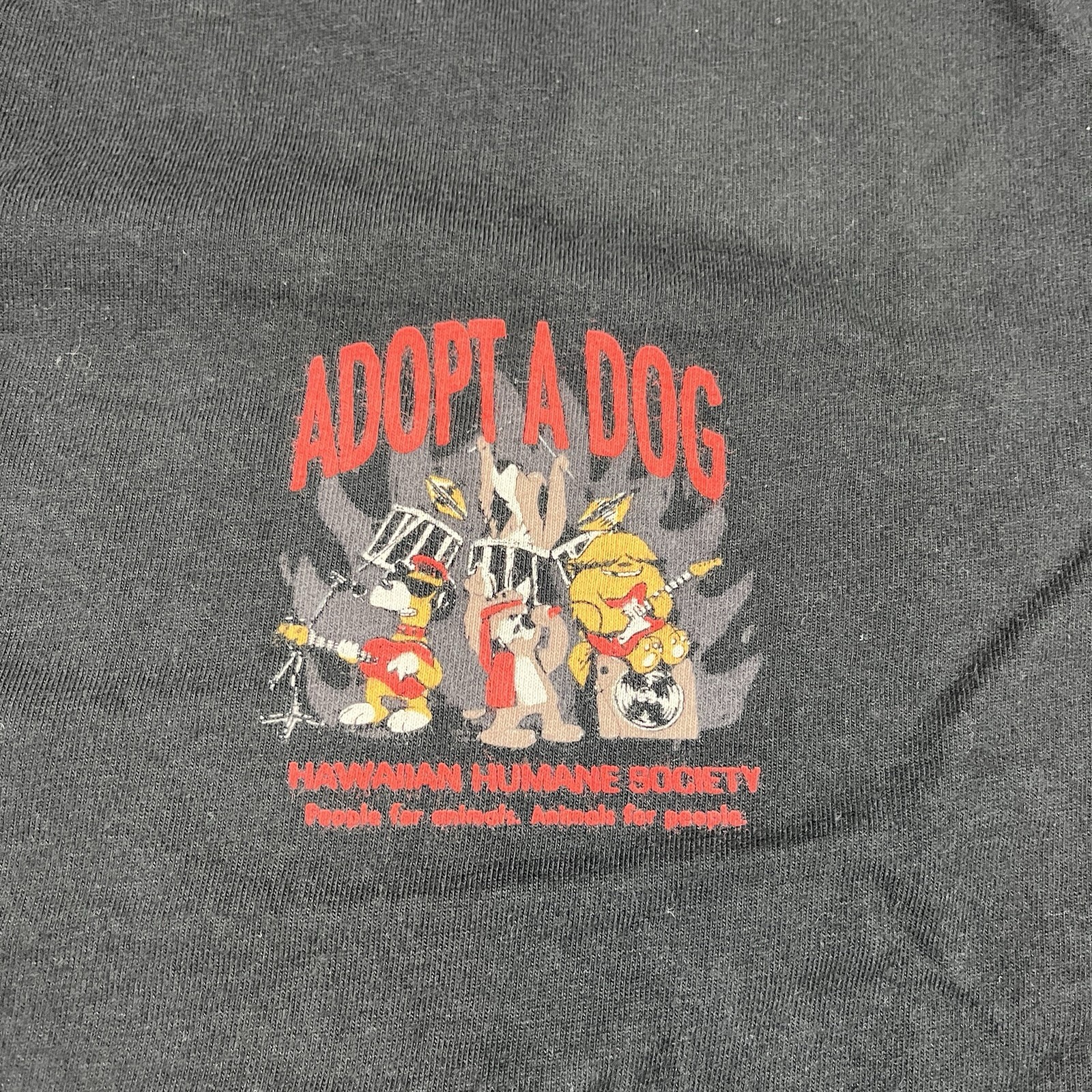 Crazy Shirt Mens Medium Black Adpot A Dog Preowned gallery