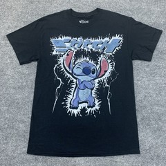 Disney Lilo And Stitch Shirt M Medium Black Stitch US Tour Shirt New