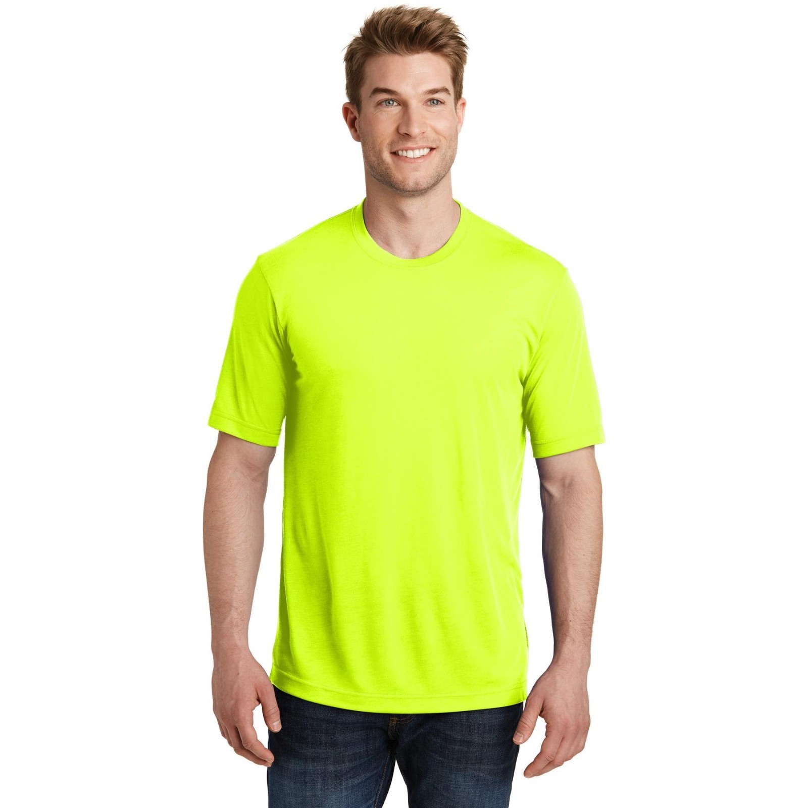 SPORT-TEK POSICHARGE COMPETITOR TEE NEON YELLOW SIZE L