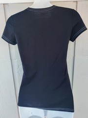 IFSE Las Vegas Glitter Silver /black Graphic Black T-Shirt, S-M