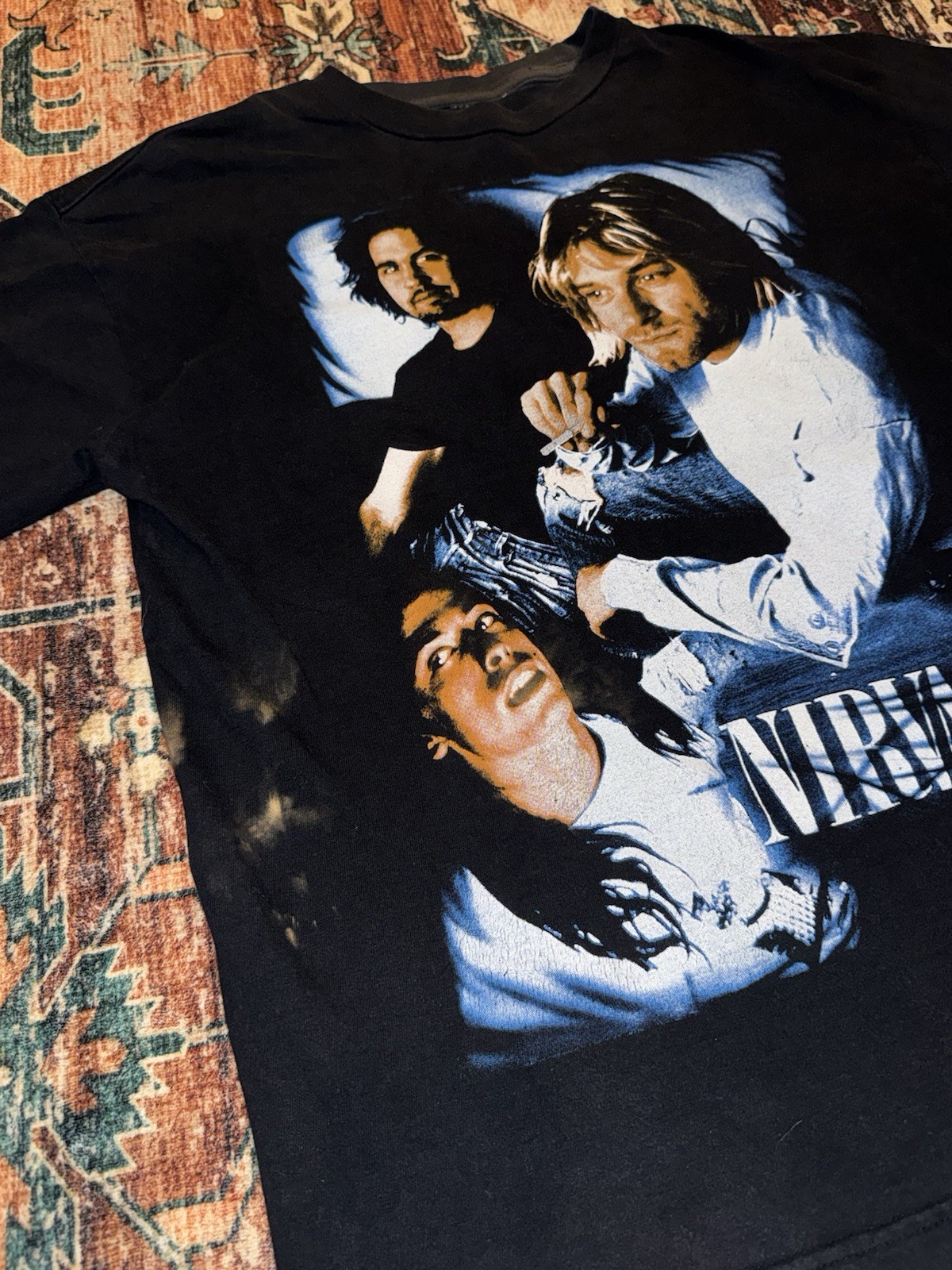 90s Euro Nirvana MTV Unplugged Live Set List T-Shirt Size L gallery