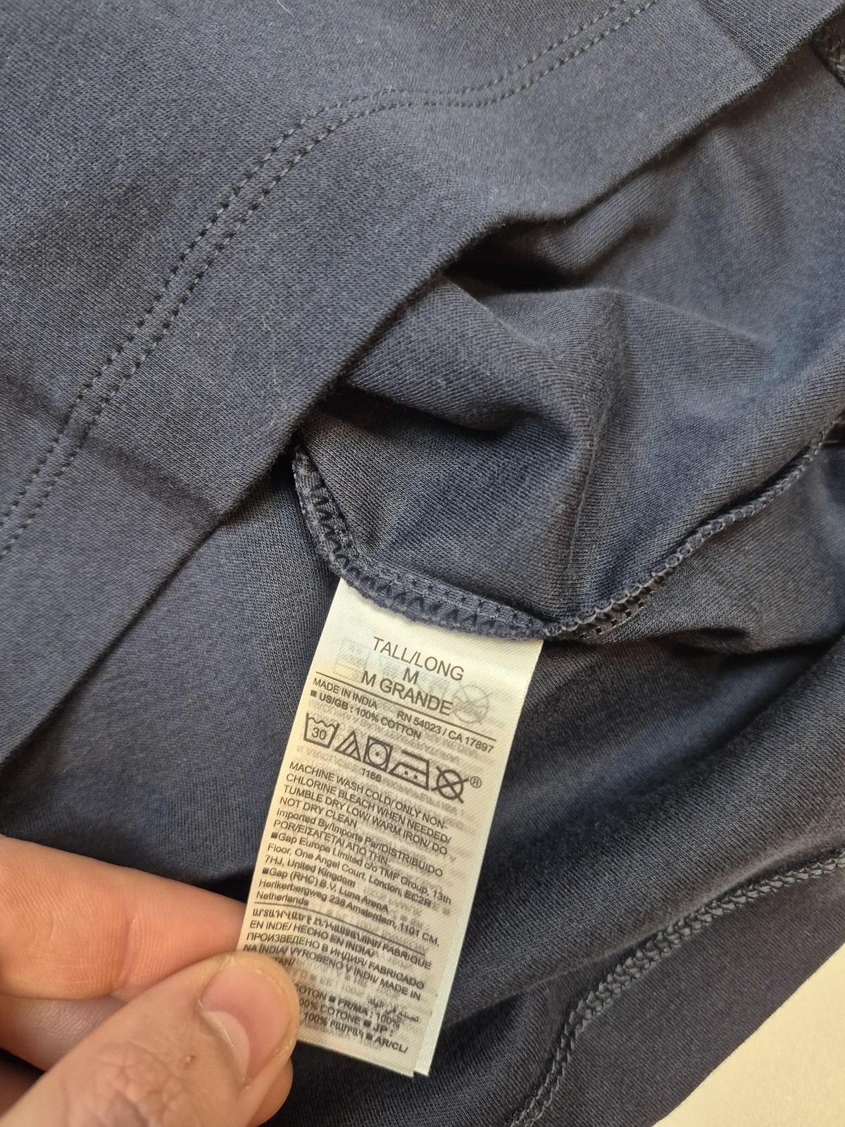 Banana Republic Shirt Mens Medium Tall Blue Cotton Crewneck Tee Casual Basic gallery