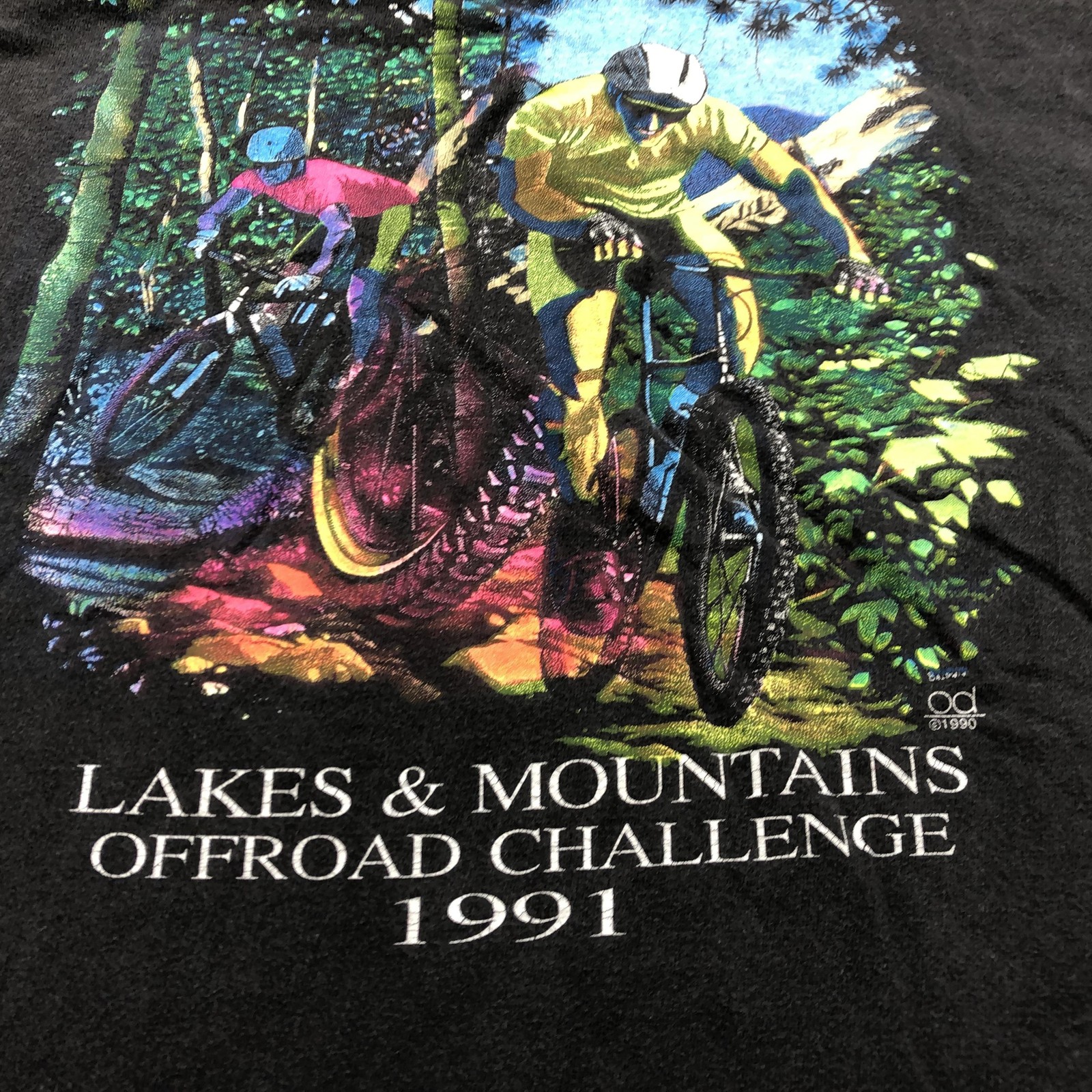 Vintage Mountain Biking Shirt Men Large 1991 Lakes & Mountains Offroad Challenge gallery