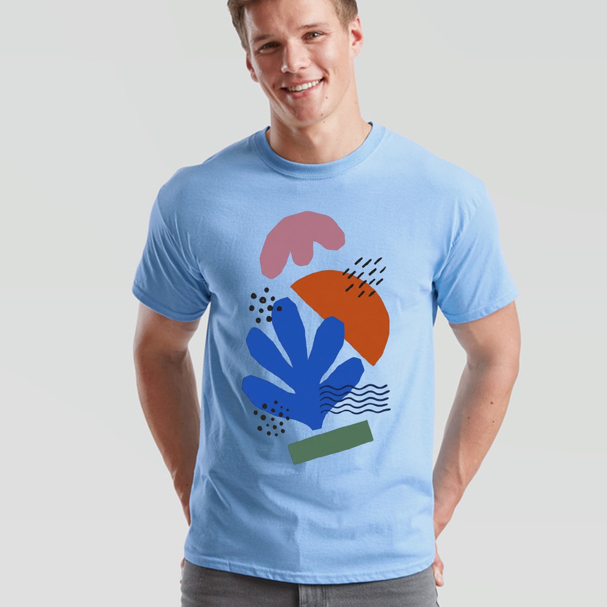 Modern Abstract Art Unisex T Shirt Abstract Shapes Graphic Tee For Art Lovers gallery