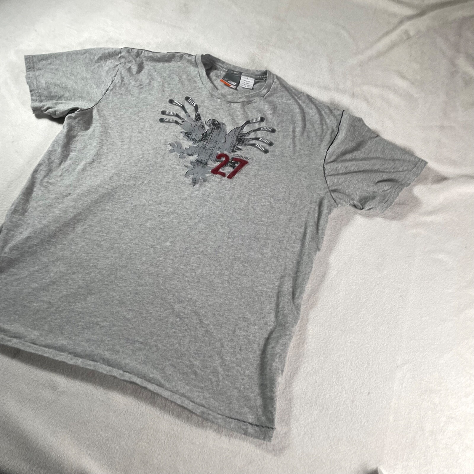Y2K Nike Shirt Mens Extra Large Gray Tee Bauer Graphic Embroidered Eagle Street gallery