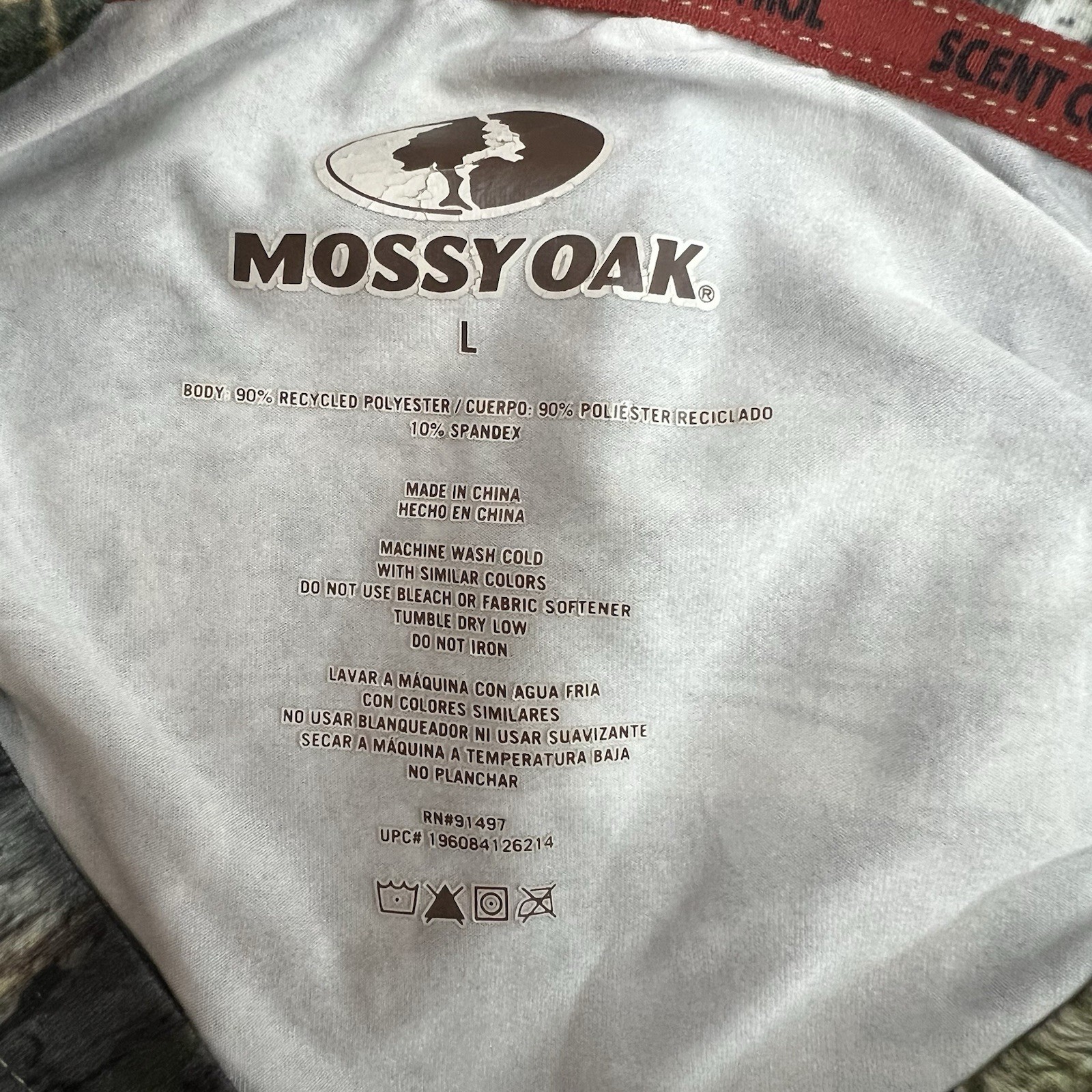 Mossy Oak Birch Camo Scent Control Poly Soft Shirt Mens Size L Mens Long Sleeve gallery