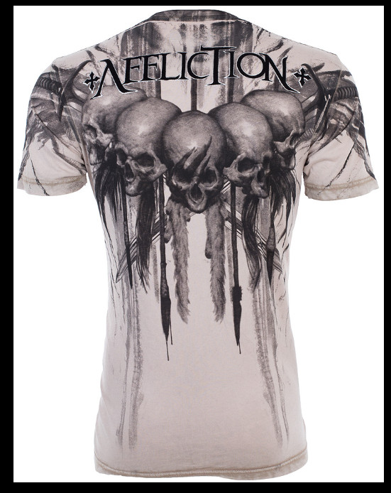 $58 AFFLICTION Sand Black WALKING DEAD Short Sleeve Slim Fit T-shirt NWT gallery