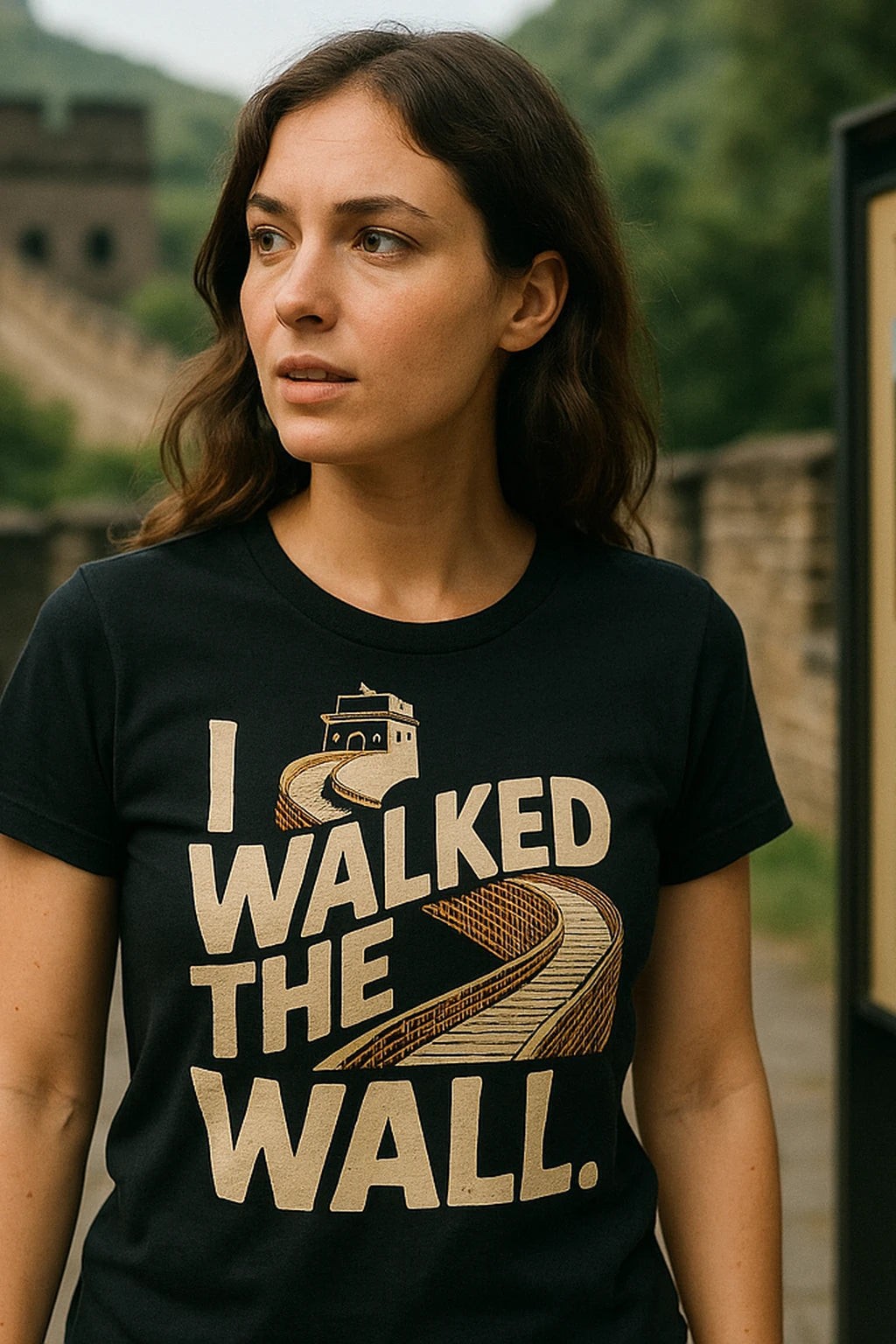 The Great Wall Of China Shirts - "I Walked the Wall." Graphic Tee gallery