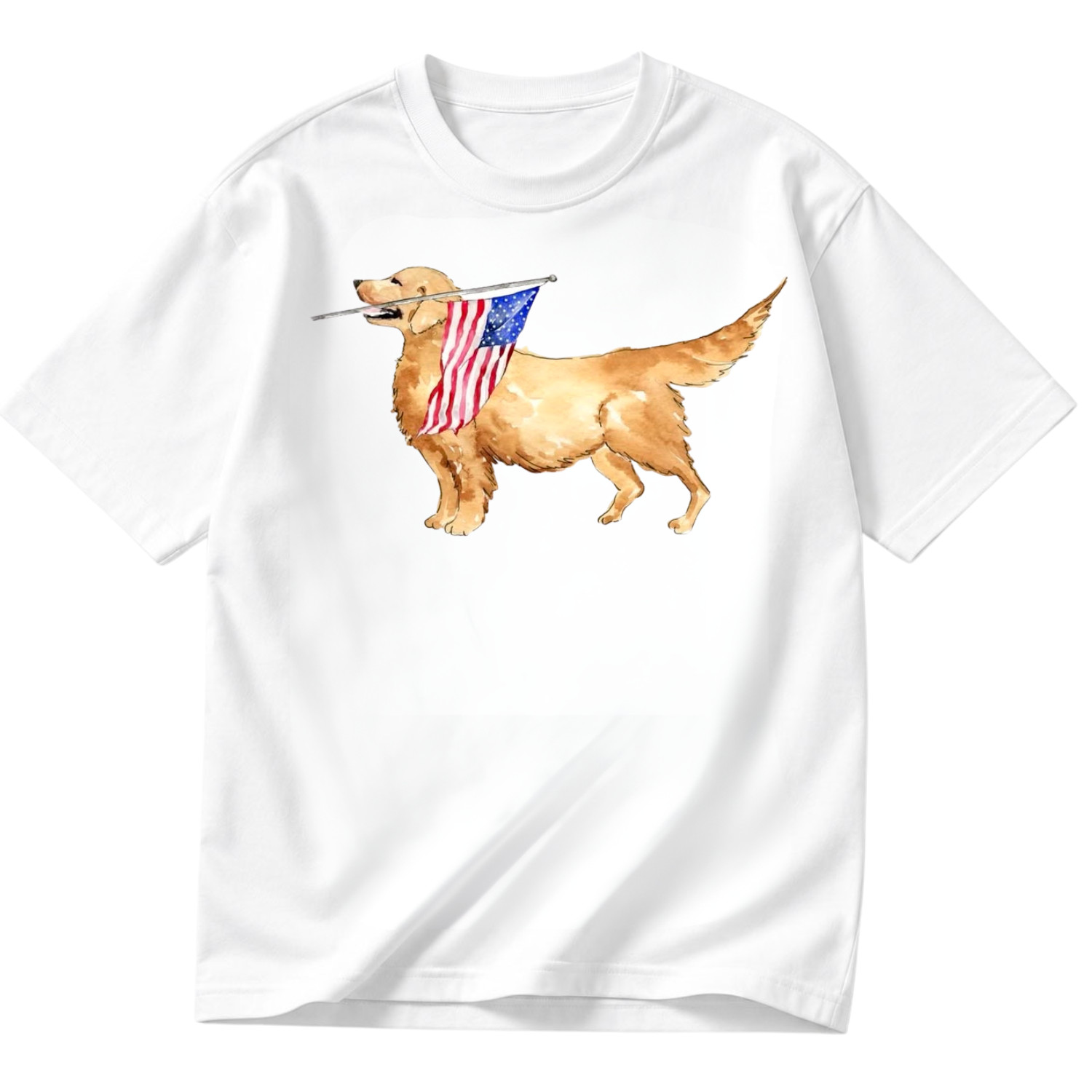Golden Retriever Patriotic Shirt USA 250th Anniversary Gift Dog Tee S-5XL gallery